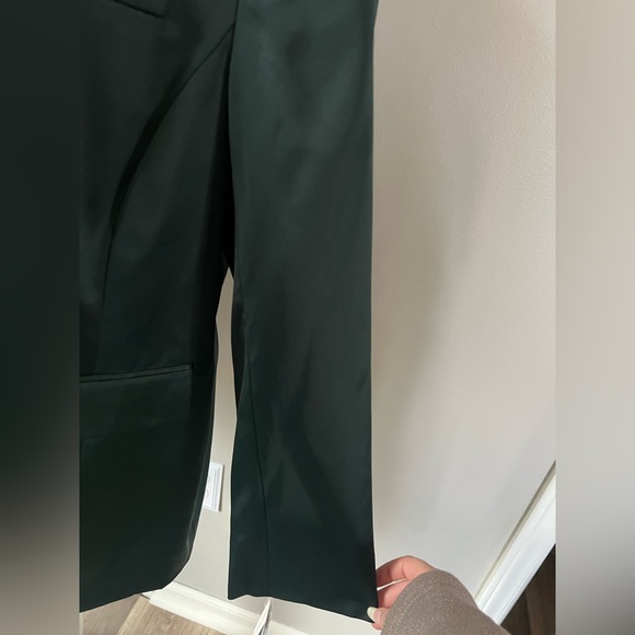 NWT Bar III Woman’s Pine Mist Satin Business Style 1 Button Profession Blazer 1X - Picture 6 of 13